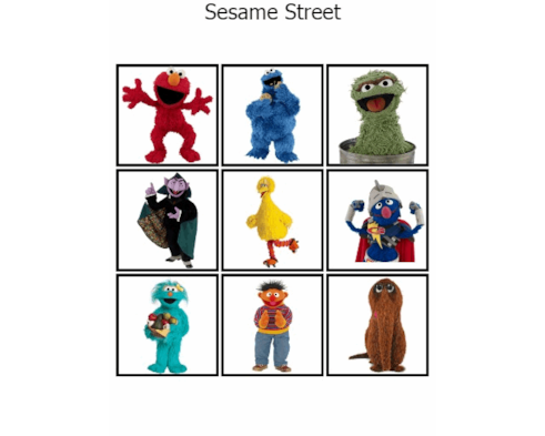 printable sesame street 9 match