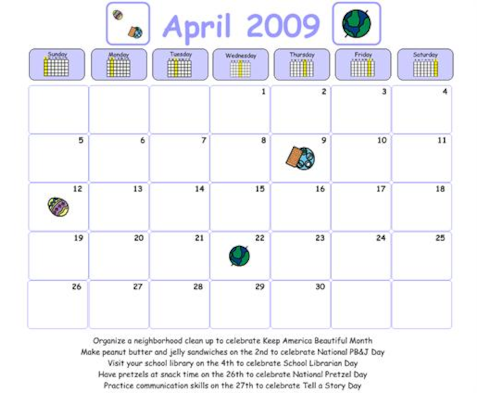 Talking 2009 Calendar