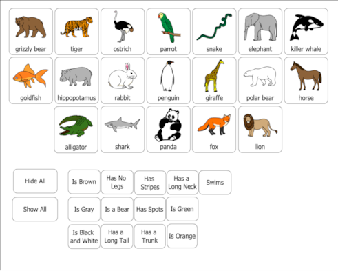 Vocabulary - Features - Animals Vocabulary - Features - Animals