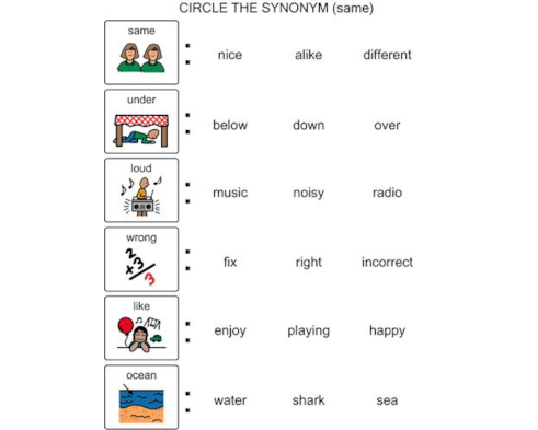 Synonym Worksheet 3