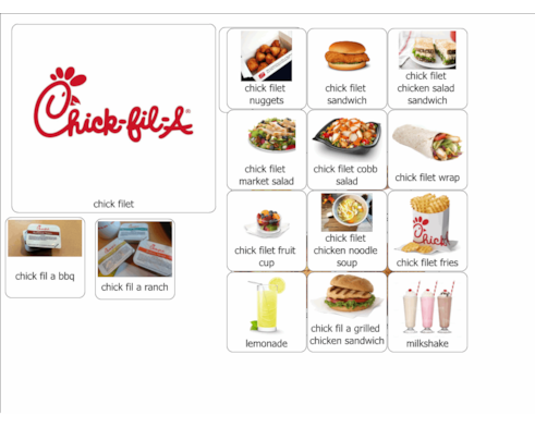 chick fil al menu