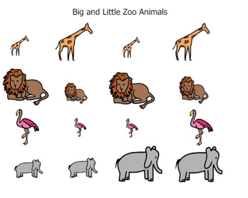 Big and Little Zoo Animals