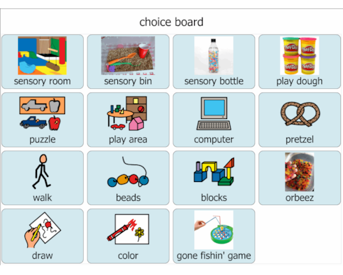 Tri-Fold Literacy/Choice Board - Boardmaker