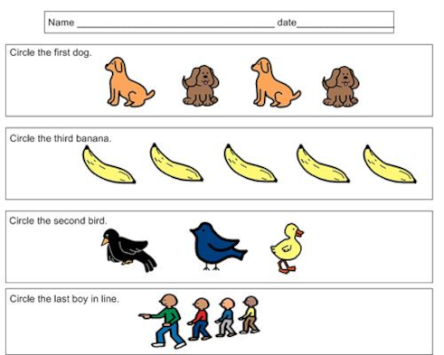 ordinal numbers worksheet 2