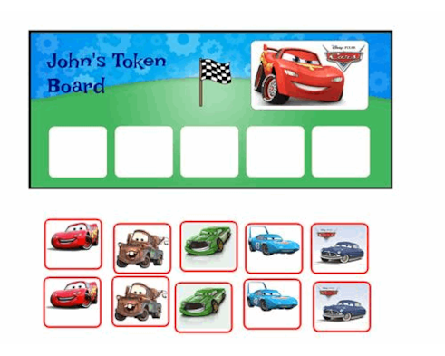 cars token board