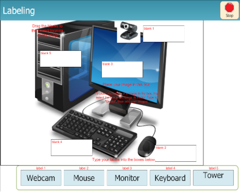 Label parts of the computer