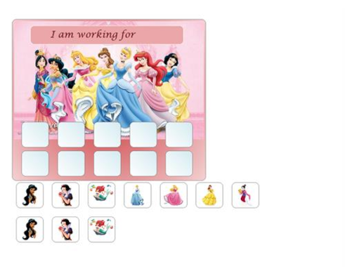 5 & 10 Frame Token Boards - Disney Princesses