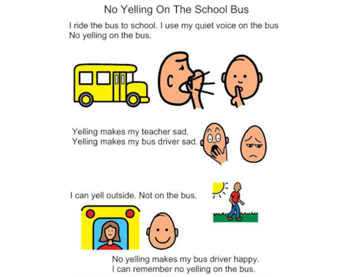 no yelling on the bus
