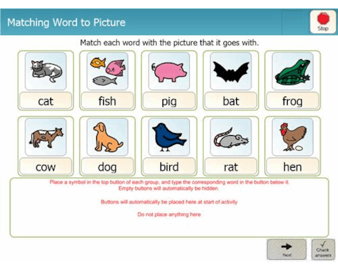 Matching Words to Pictures - Animals (3-4 Letter Words)