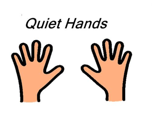 quiet hands clip art