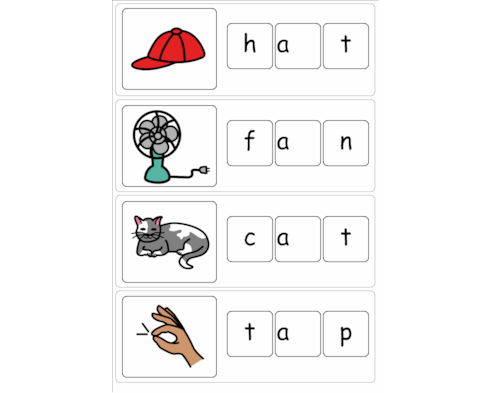 Beginning Sounds CVC Words /p, b ,m, t, d, k, g, f