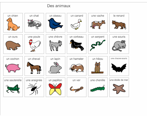 Big French Animal Names List