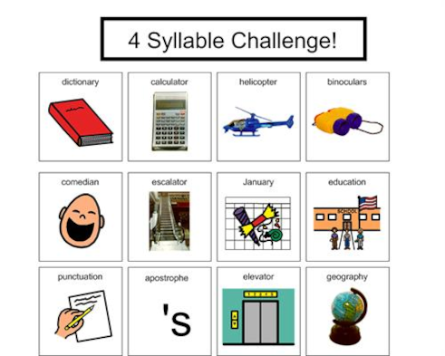 4 syllable word challenge