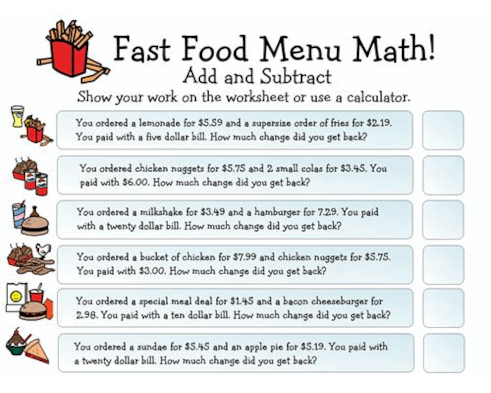 Food is food, Math Is Math