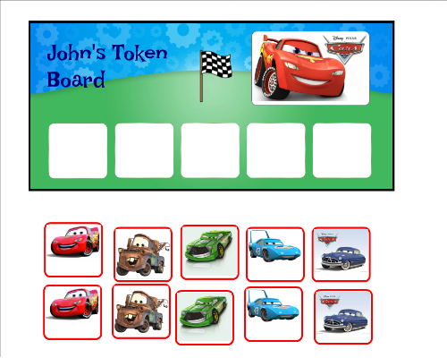 cars token board